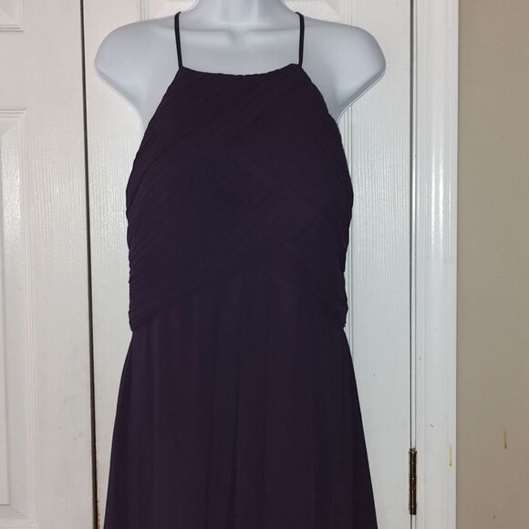 Bill Levkoff Plum Bridesmaid Prom Wedding, Graduation Cocktail Dress Sz 12 NWOT - Picture 3 of 9